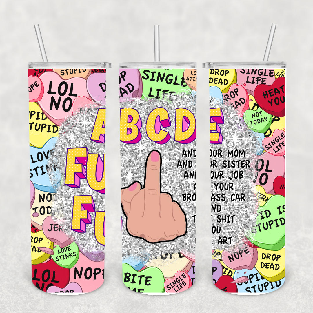 A B C D E FU 20oz Metal Tumbler