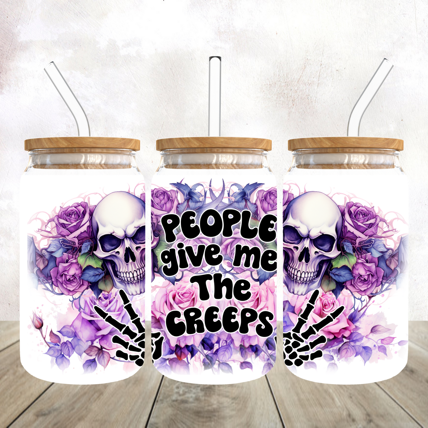 People Give Me the Creeps Frosted Glass Tumbler