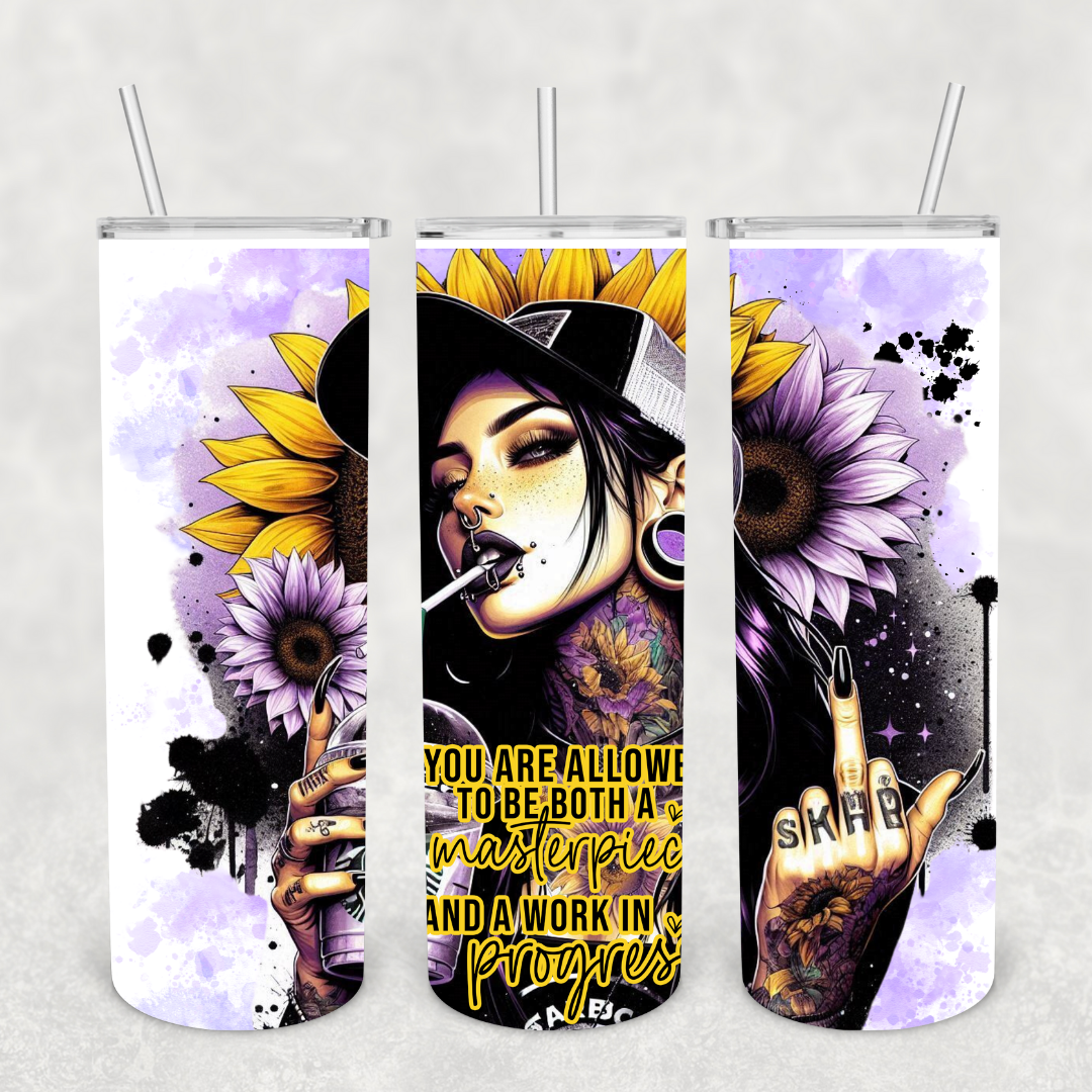 Masterpiece and Work in Progress 20oz Metal Tumbler