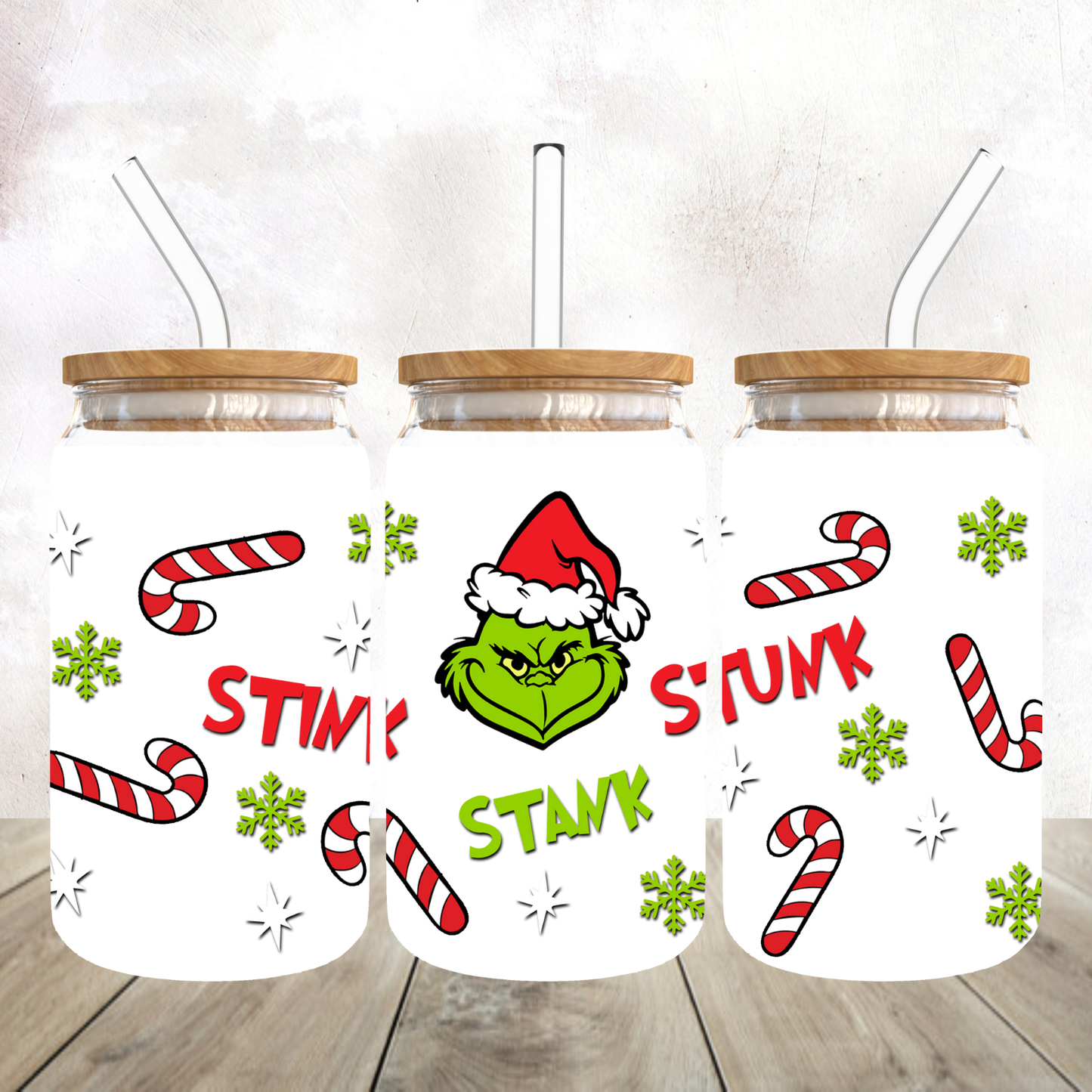 Stink Stank Stunk Frosted Glass Tumbler
