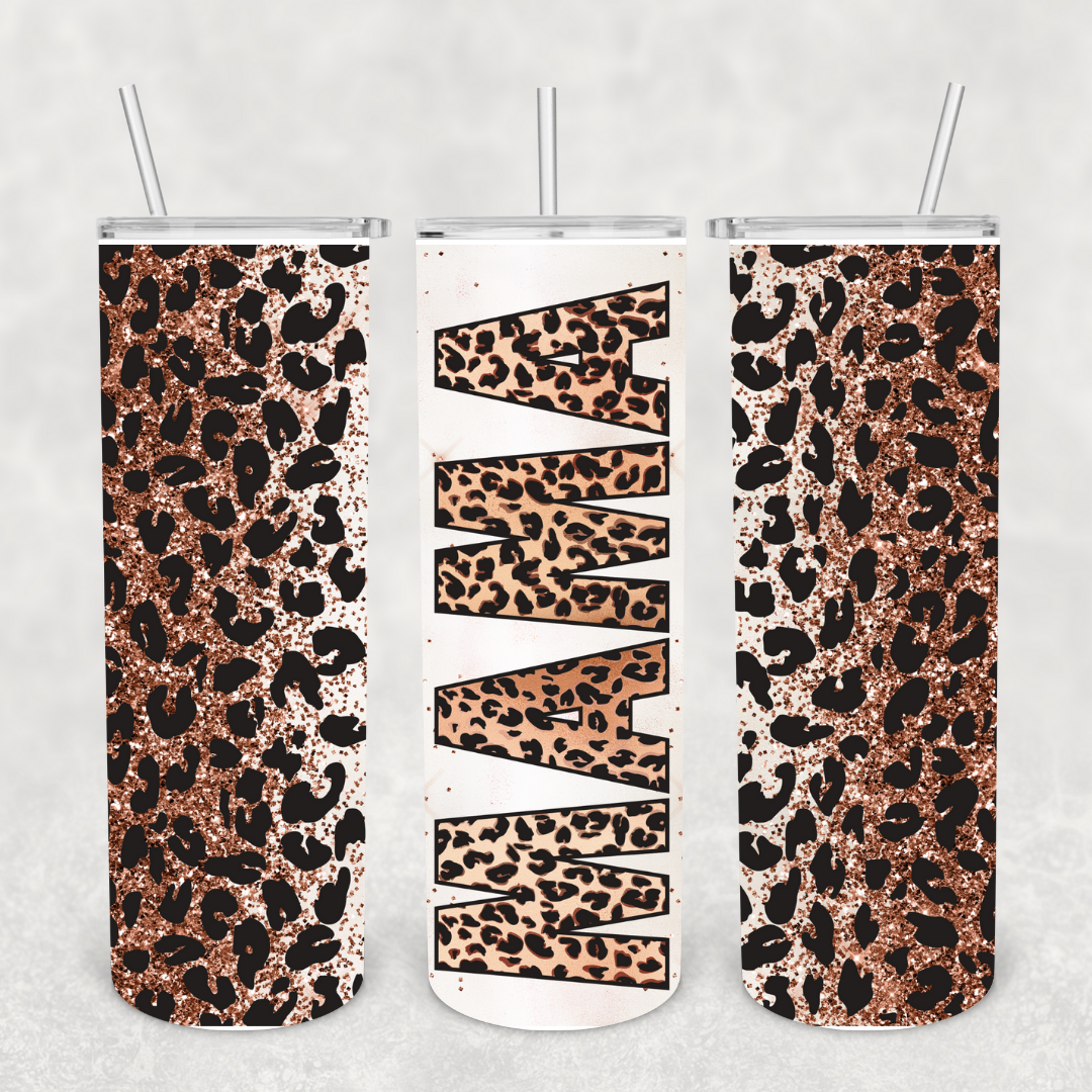 Animal Print MAMA 20oz Metal Tumbler