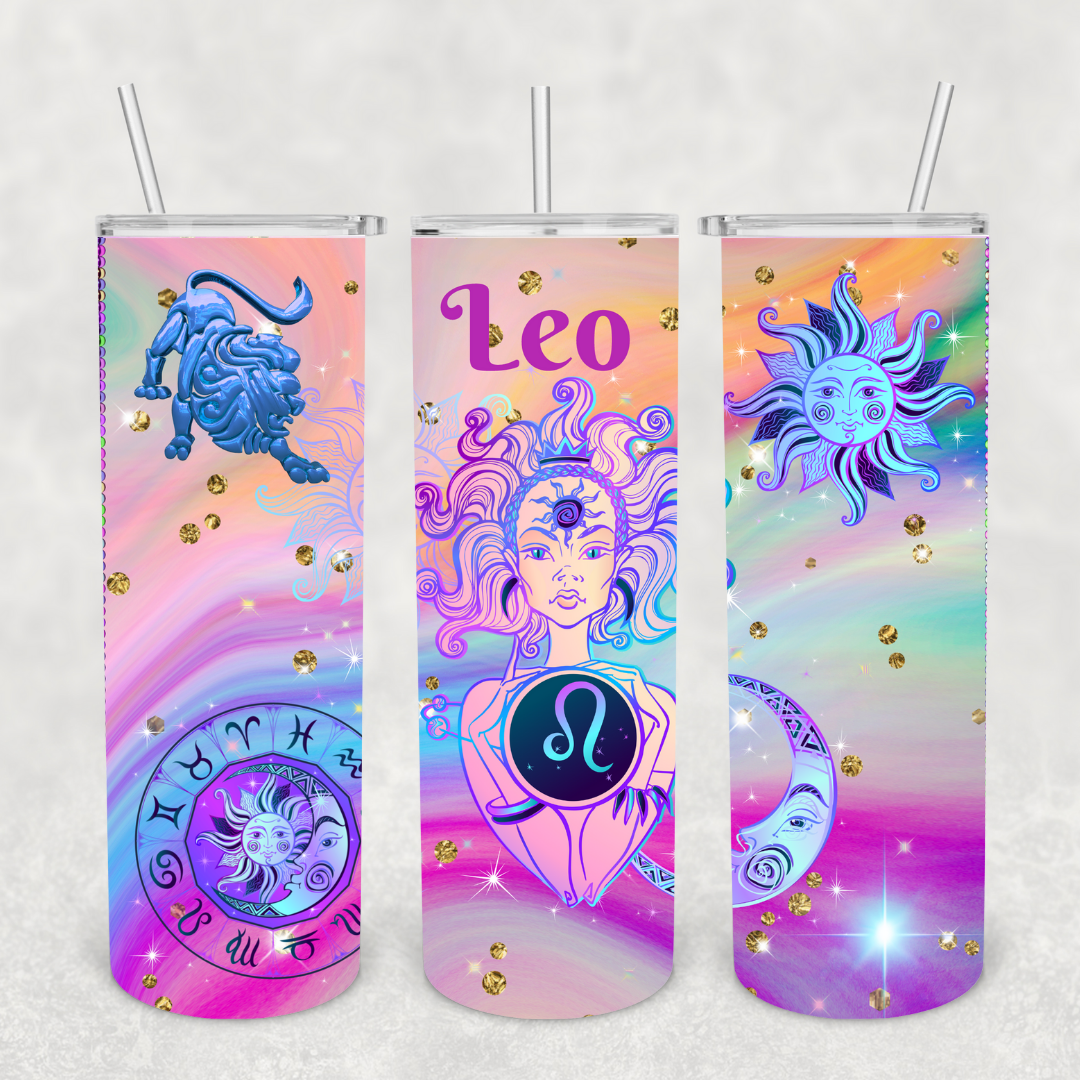 Leo Astrological 20oz Metal Tumbler