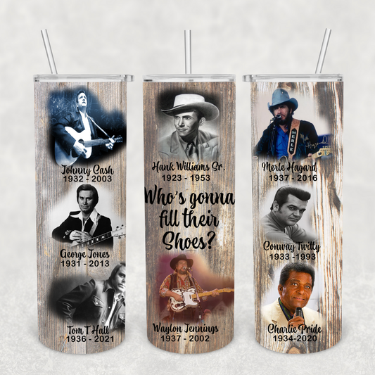 Who's Gonna Fill These Shoes 20oz Metal Tumbler