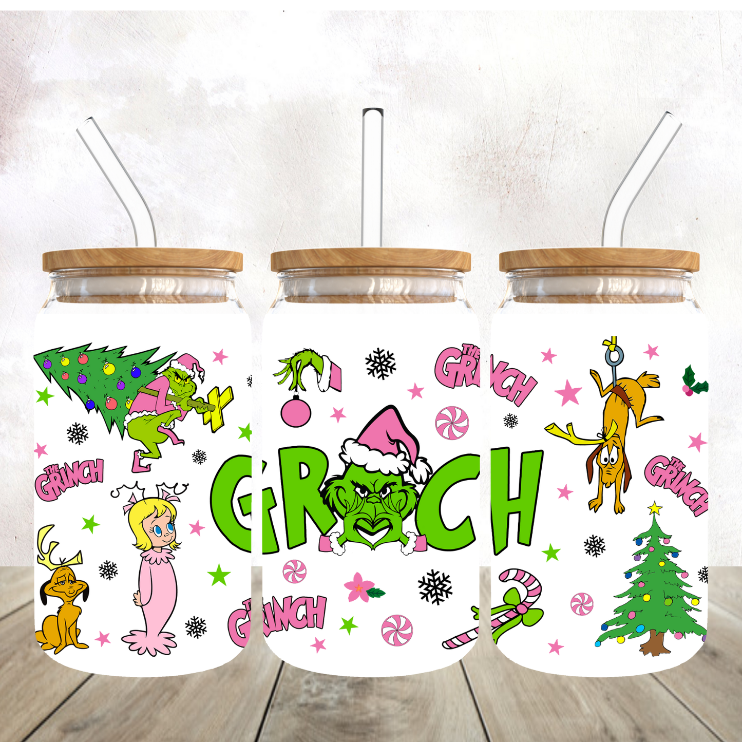 Mean Green Guy Frosted Glass Tumbler