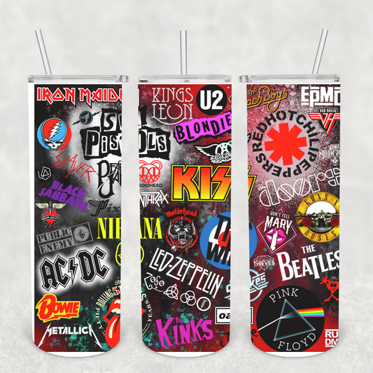 Rock and Roll 20oz Metal Tumbler
