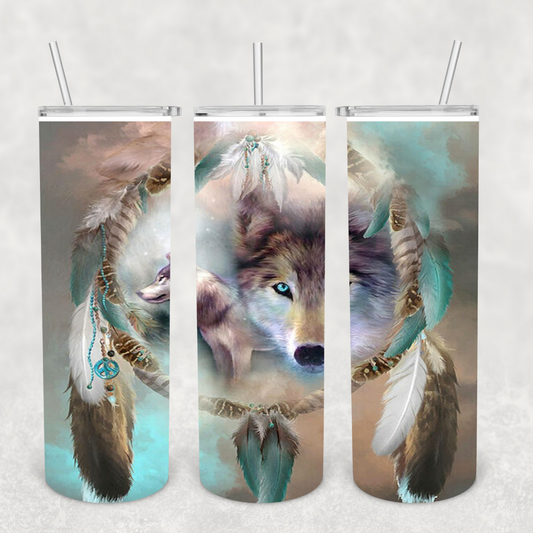 Wolf 20oz Metal Tumbler
