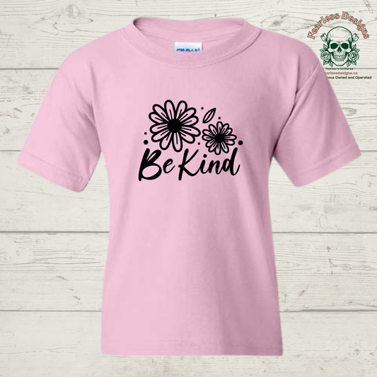 Be Kind with flowers adult unisex T-Shirt