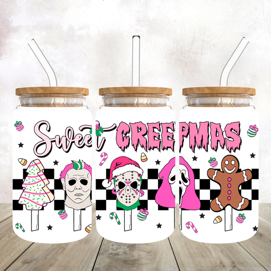 Horror Sweet Creepmas Frosted Glass Tumbler