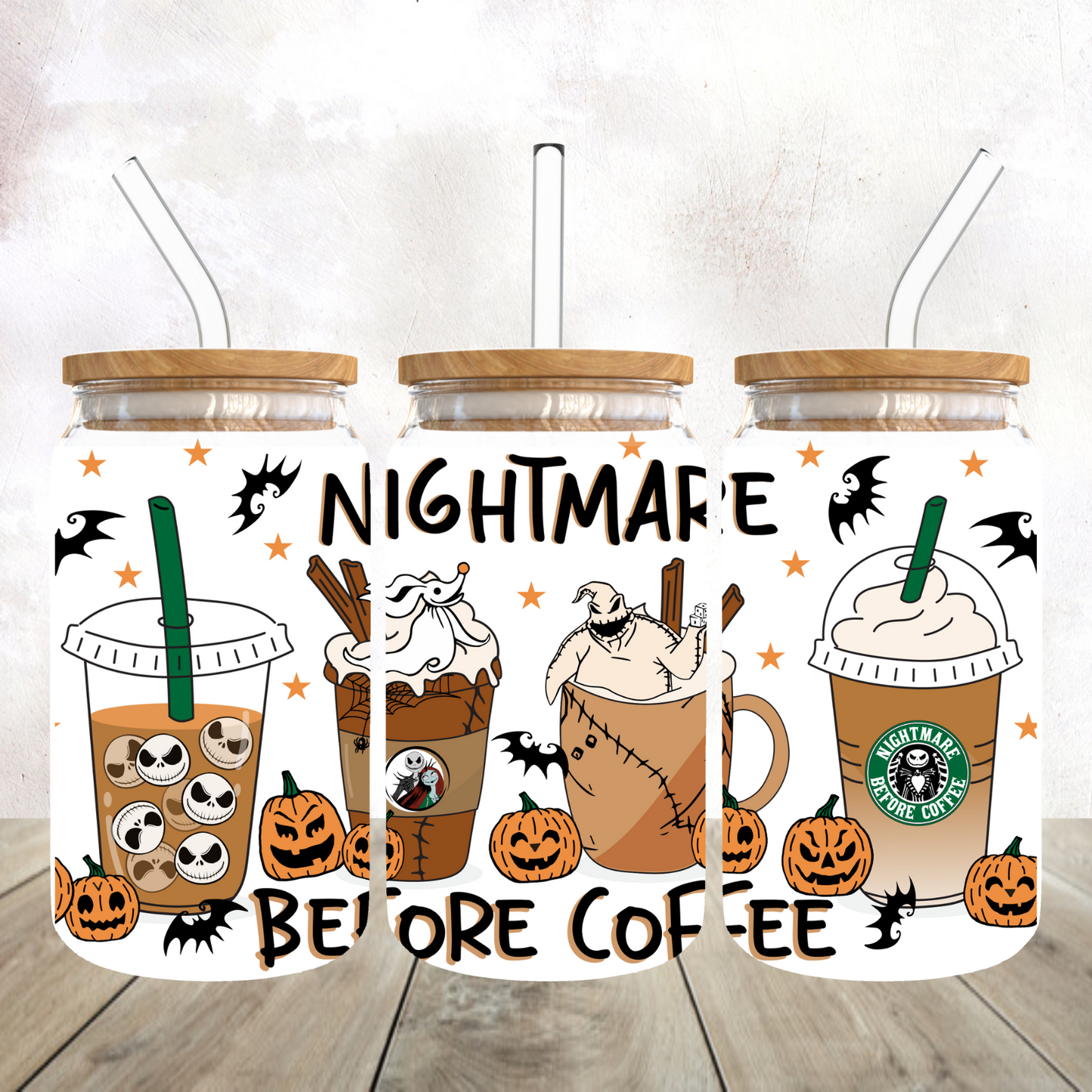 Nightmare Before Coffee Frosted Libby Tumbler