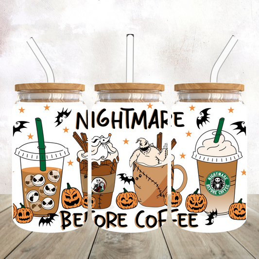 Nightmare Before Coffee Frosted Libby Tumbler