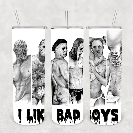Horror Characters I like Bad Boys 20oz Metal Tumbler
