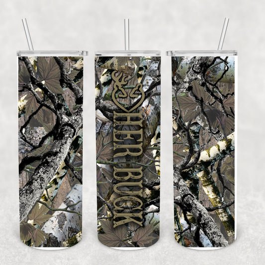 Camo Her Buck 20oz Metal Tumbler