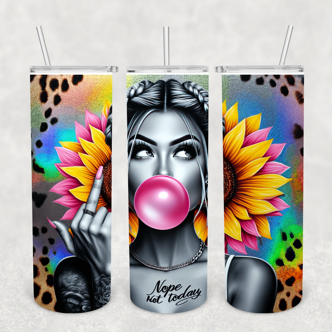 Nope Not Today 20oz Metal Tumbler
