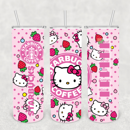 Kitty Starbies 20oz Metal Tumbler
