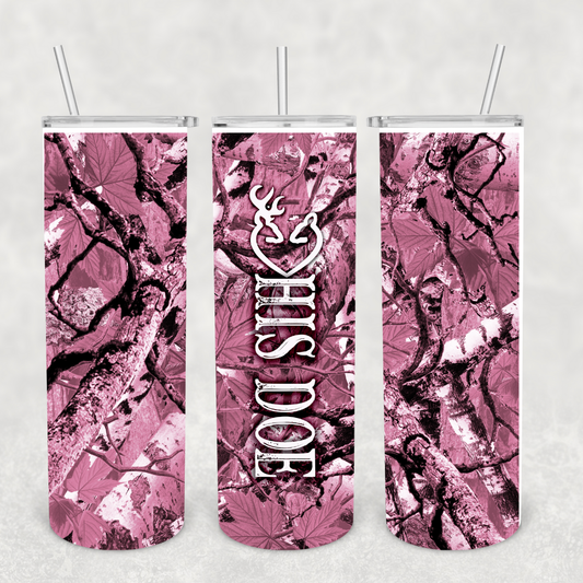 Camo His Doe 20oz Metal Tumbler
