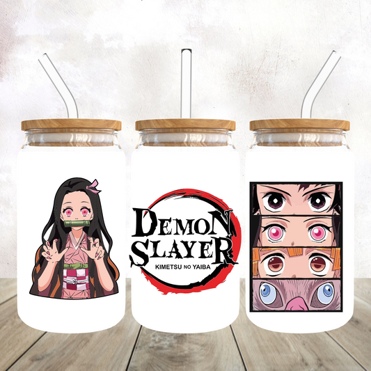 Anime Girl Frosted Glass Tumbler