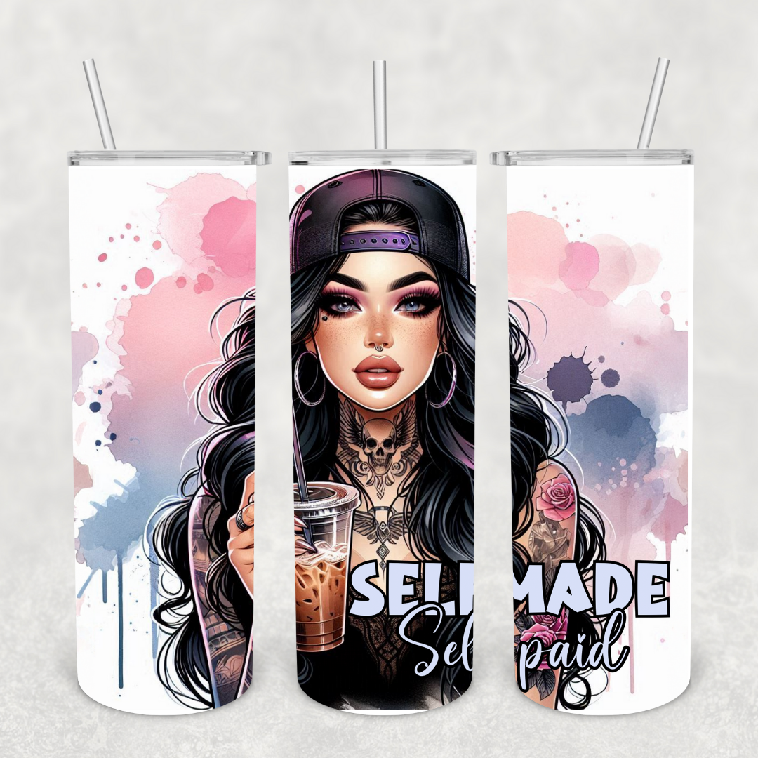 Self Made Self Paid 20oz Metal Tumbler