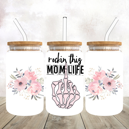 Rockin This Mom Life Frosted Libby Tumbler