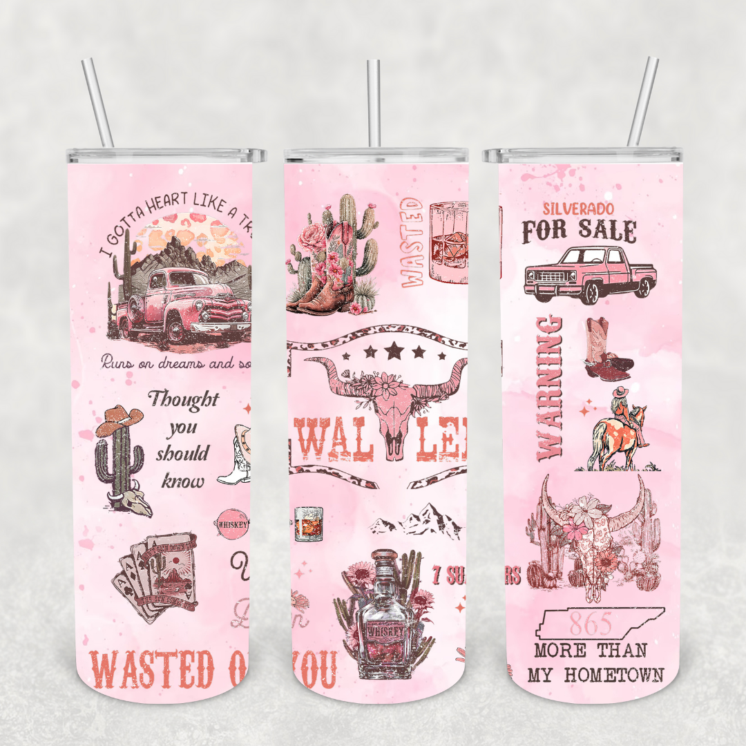 Pink Morgan 20oz Metal Tumbler