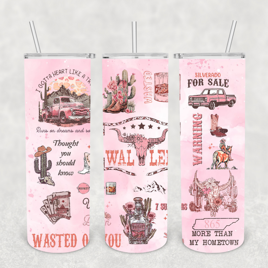 Pink Morgan 20oz Metal Tumbler