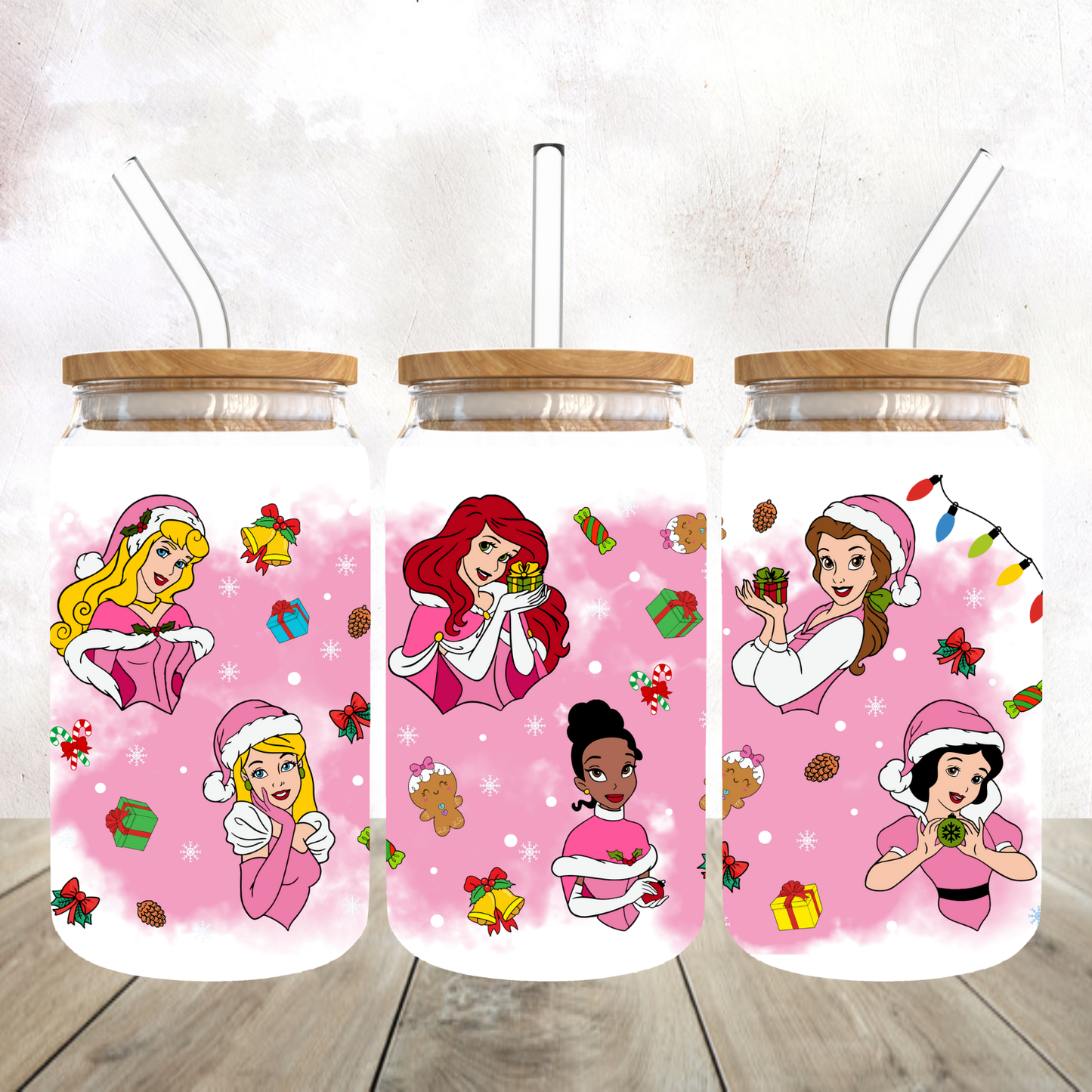 Winter Princesses Frosted Glass Tumbler