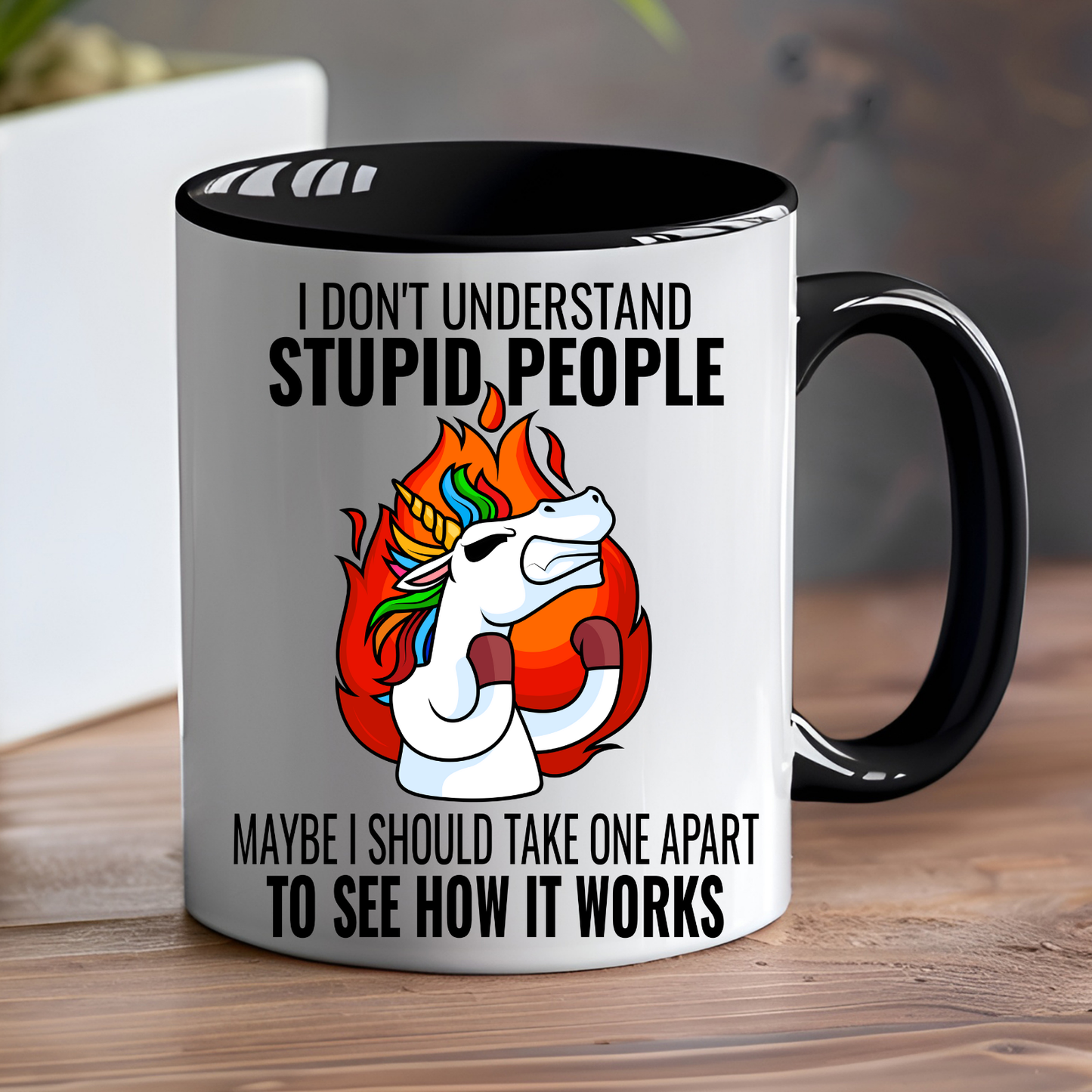 Unicorn - I Don't Understand Stupid People Mug
