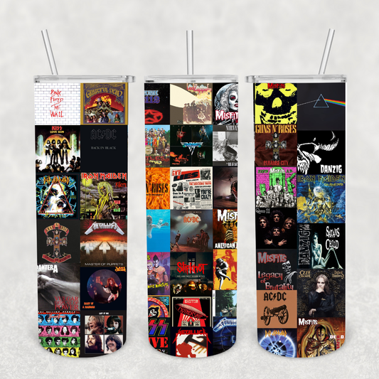 Rock and Roll Legendary Album Covers 20oz Metal Tumbler