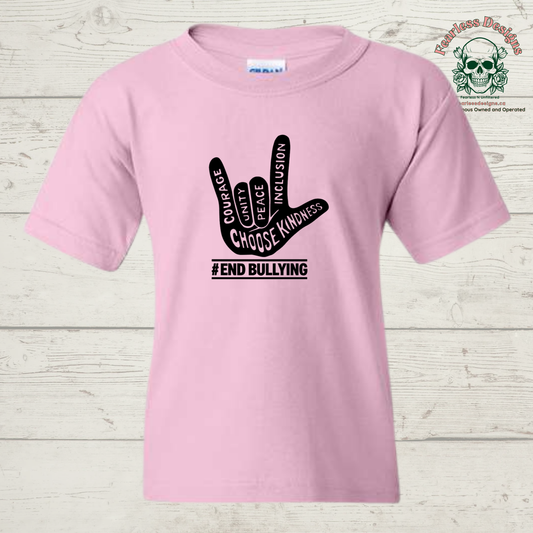 End Bullying hand adult unisex T-Shirt