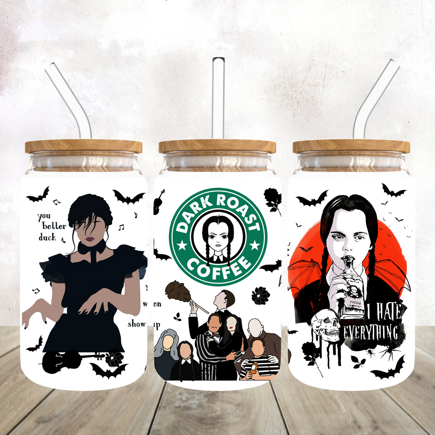 Wednesday Frosted Glass Tumbler