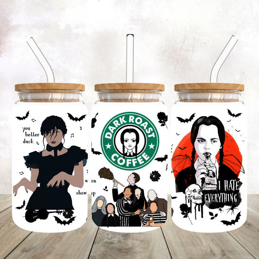 Wednesday Frosted Glass Tumbler