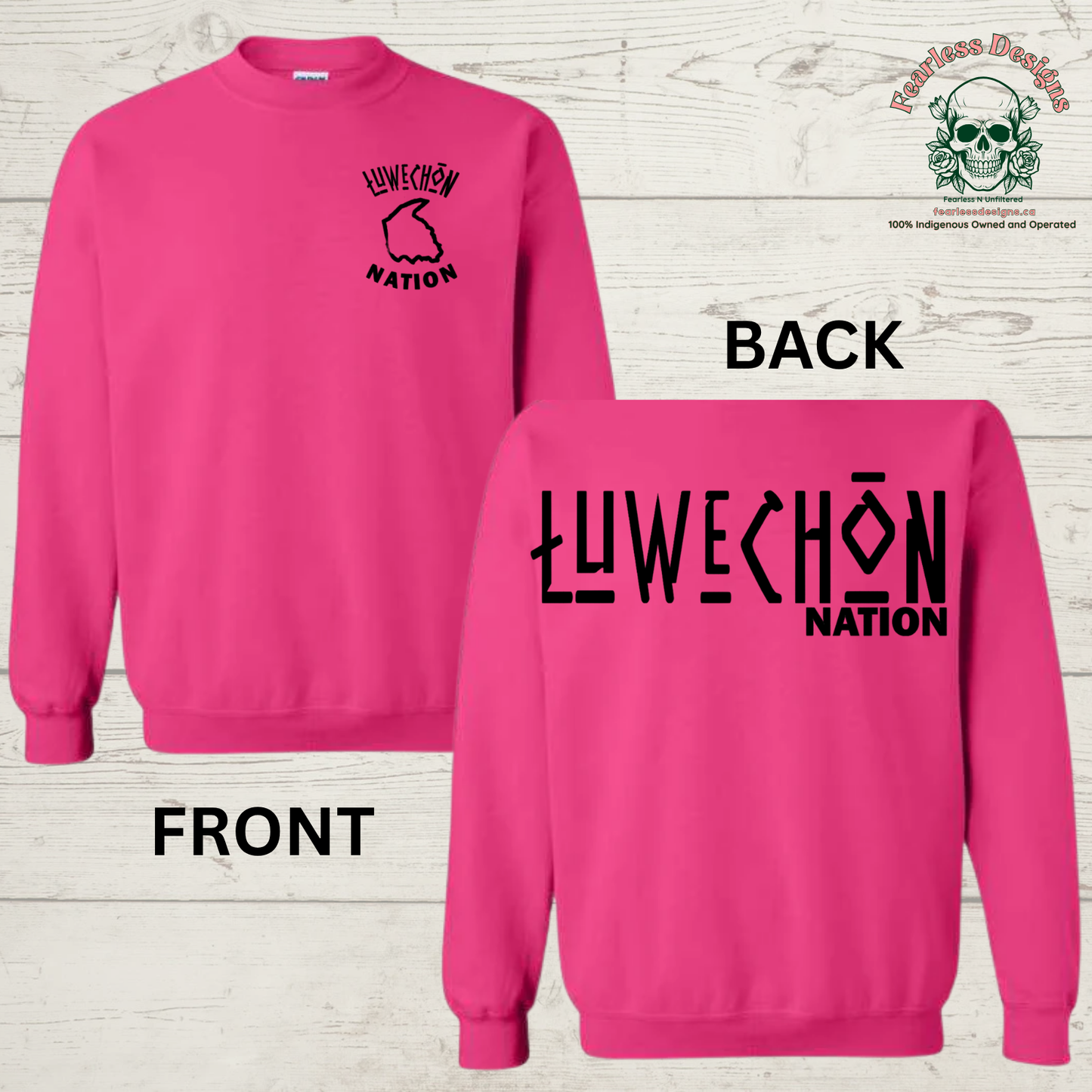 Luwechon (Iskut) "Spirit Jersey" on crewneck