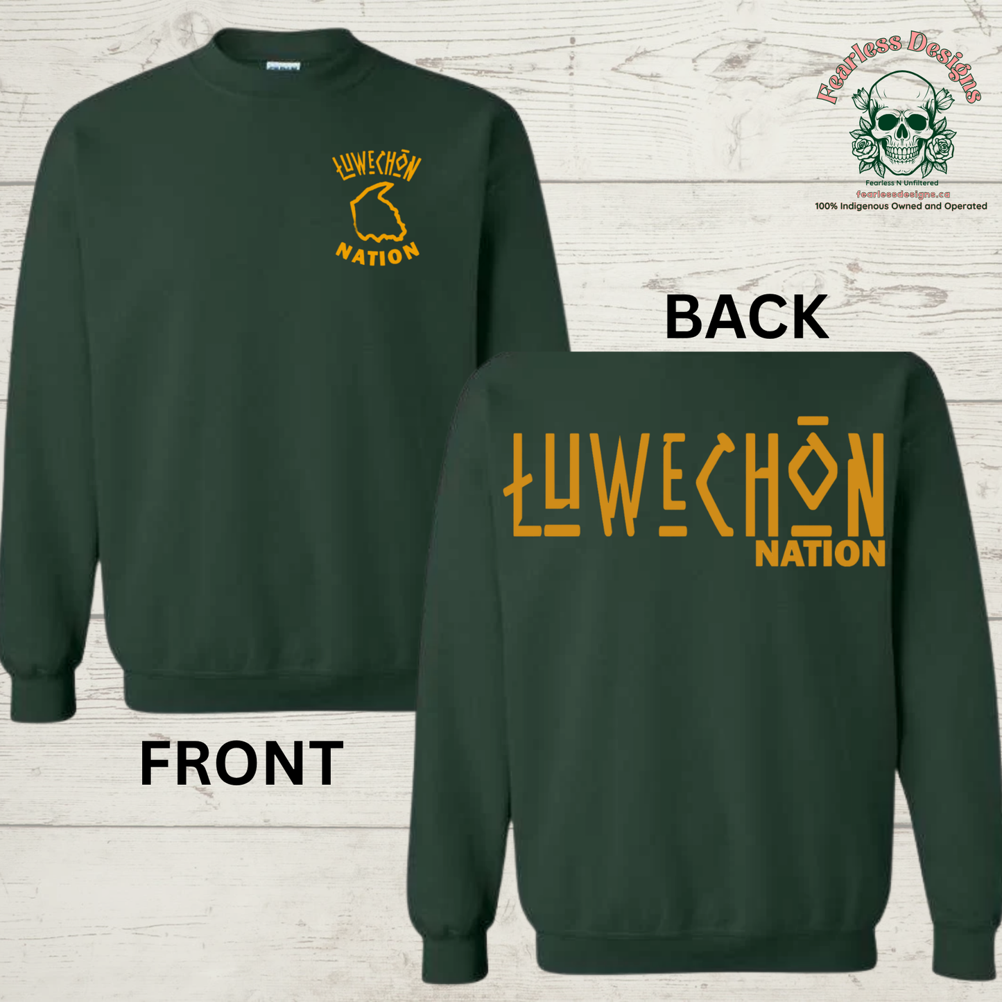 Luwechon (Iskut) "Spirit Jersey" on crewneck