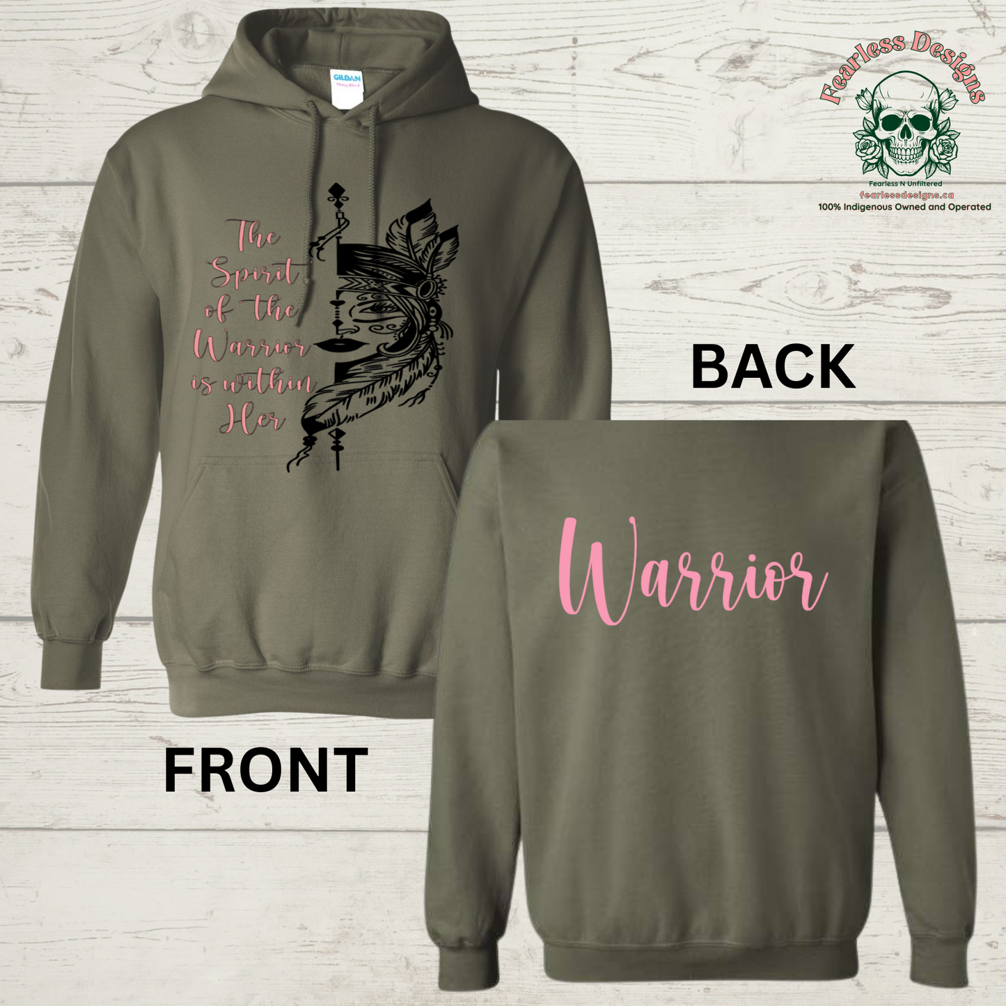 The Spirit of the Warrior is Within Her Hoodie