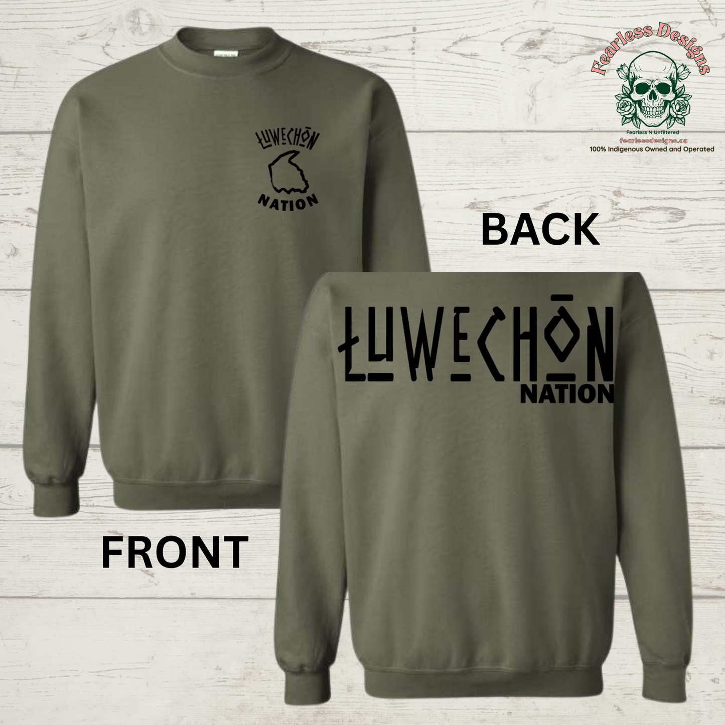 Luwechon (Iskut) "Spirit Jersey" on crewneck
