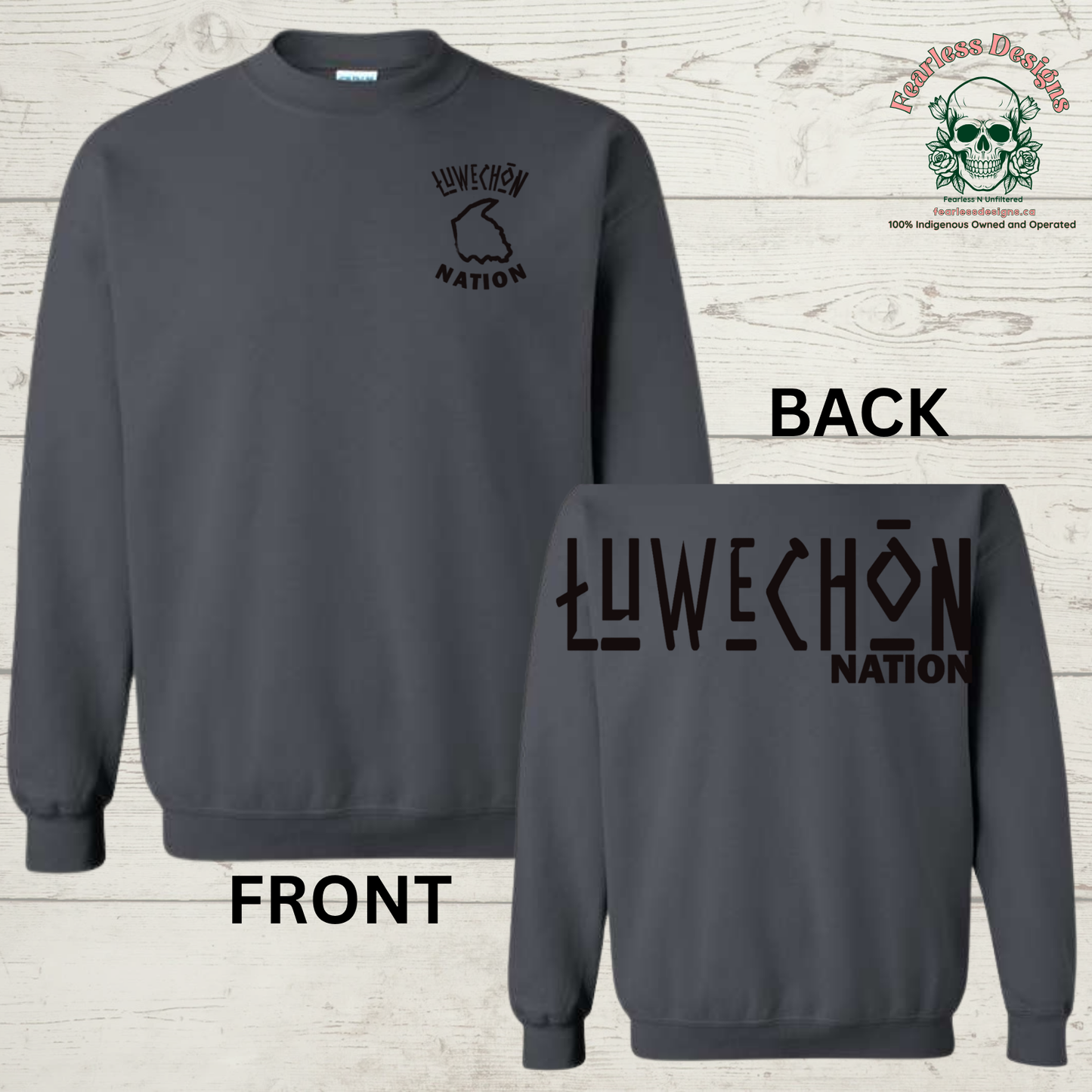 Luwechon (Iskut) "Spirit Jersey" on crewneck