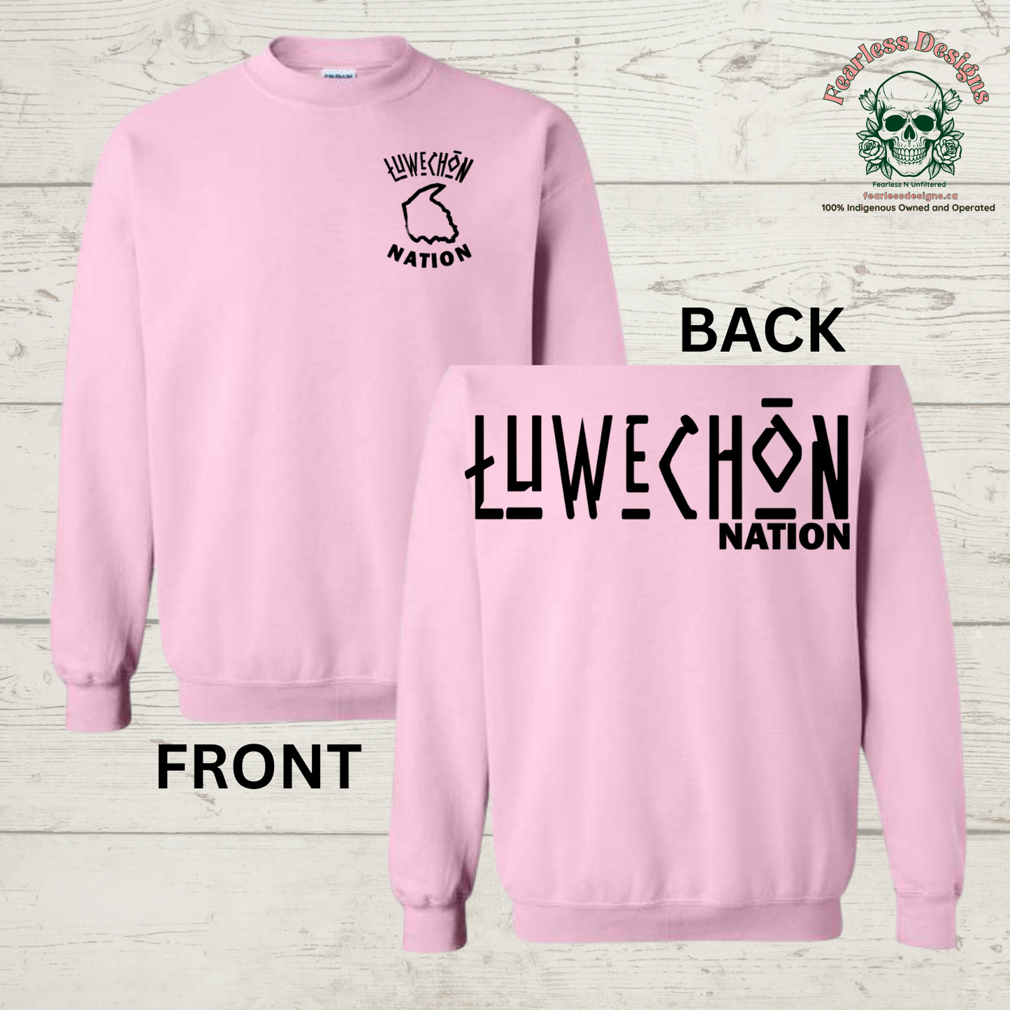 Luwechon (Iskut) "Spirit Jersey" on crewneck