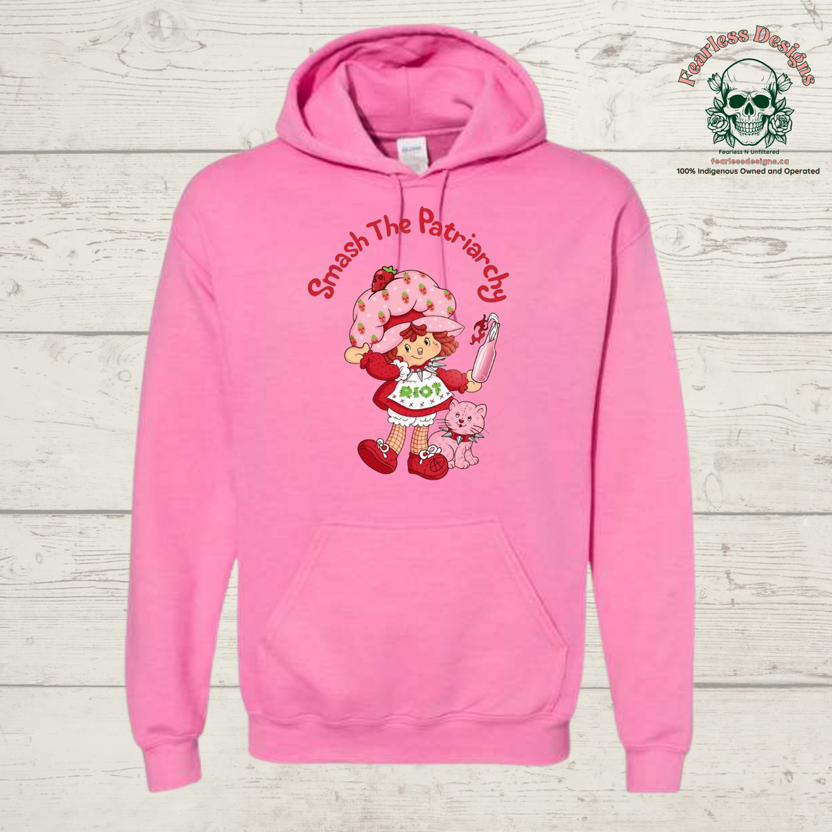 Strawberry Shortcake Smash the Patriarchy hoodie