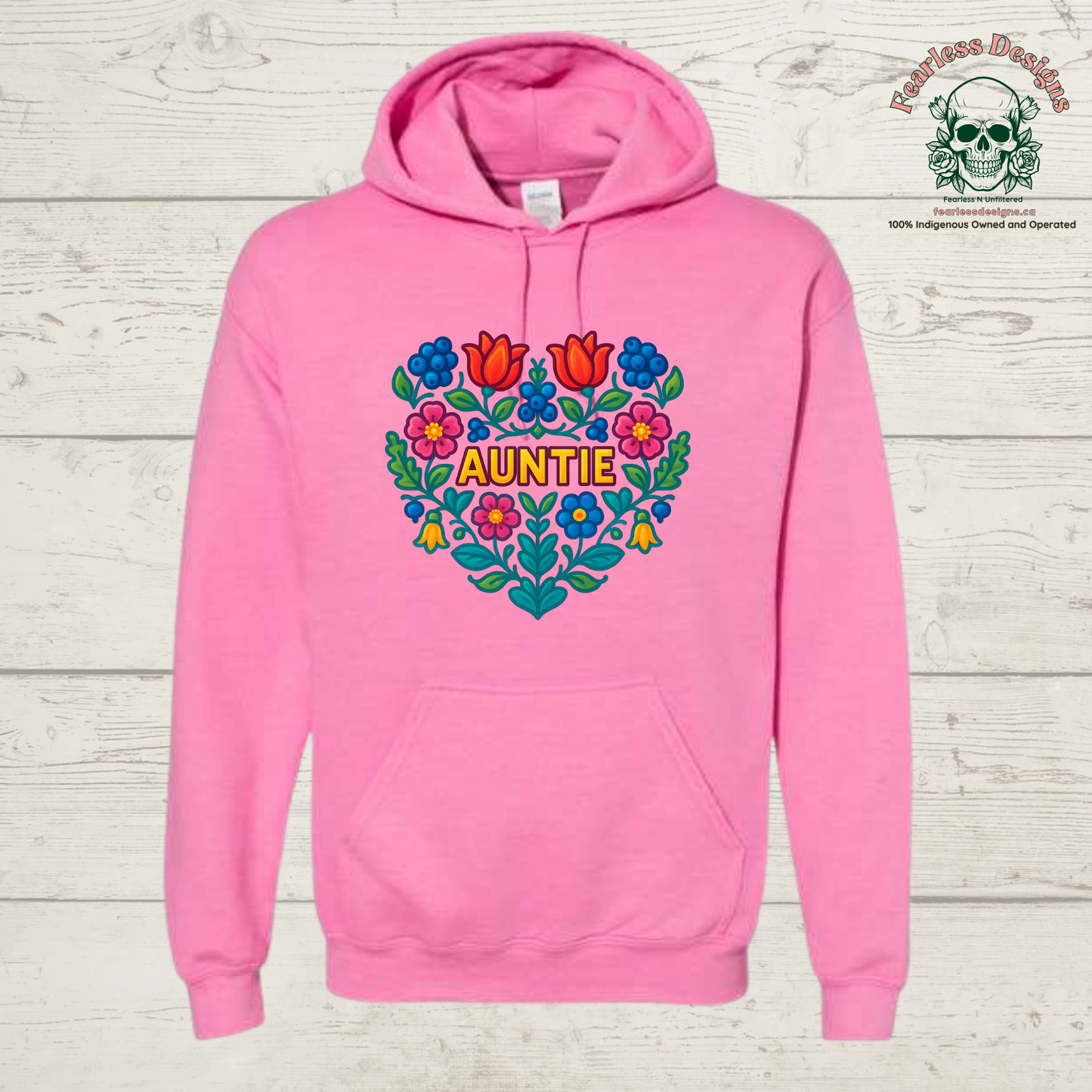 Flowered Auntie hoodie