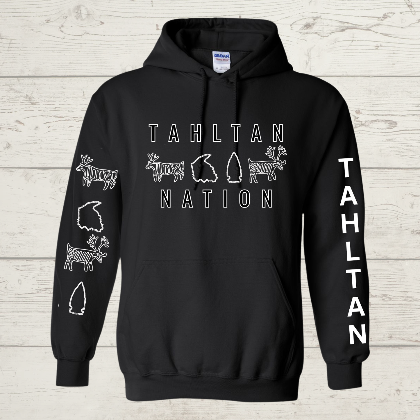 Tahltan Nation with traditional shapes