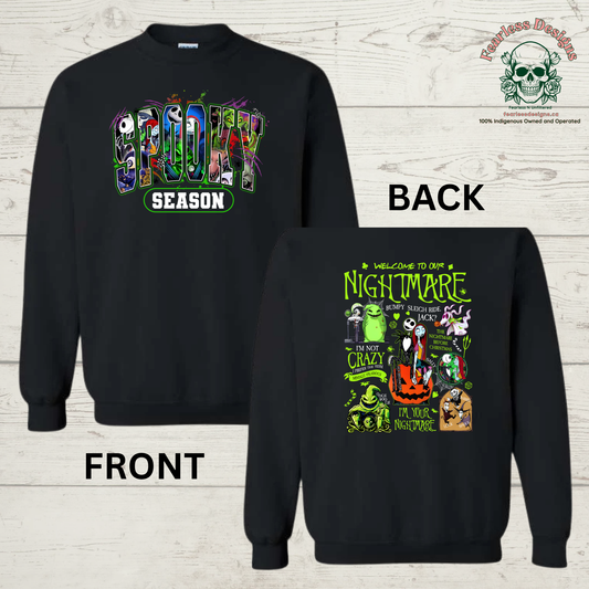 Nightmare Spooky Season unisex crewneck sweater