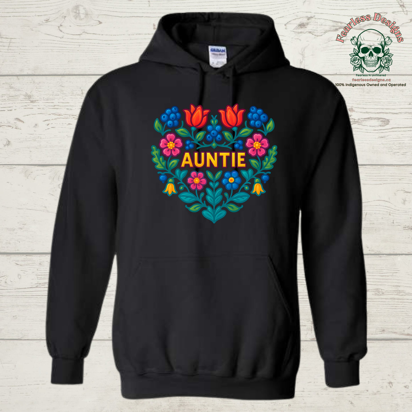 Flowered Auntie hoodie