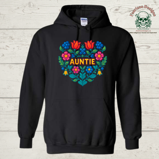 Flowered Auntie hoodie