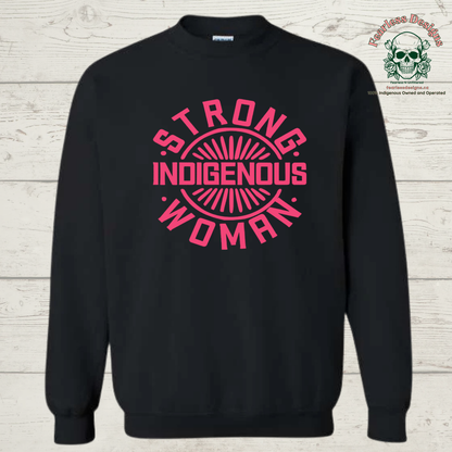 Strong Indigenous Woman Crewneck Sweater