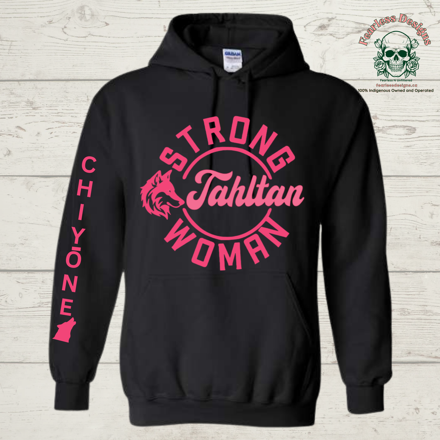 Strong Tahltan Woman wolf clan Hoodie