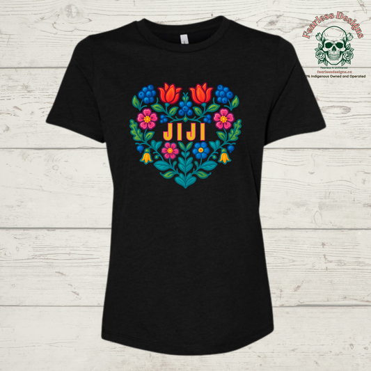 Flowered Jiji ladies tshirt