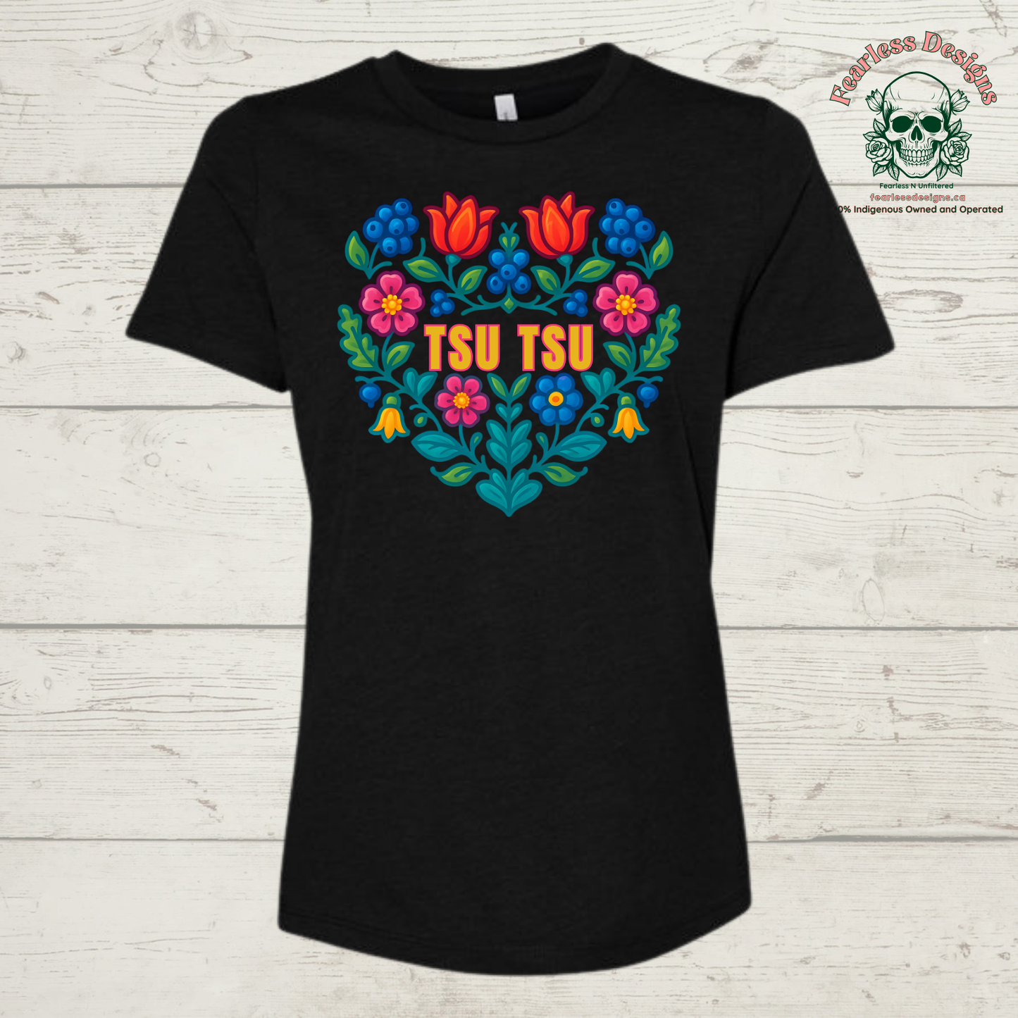 Flowered Tsu Tsu ladies tshirt
