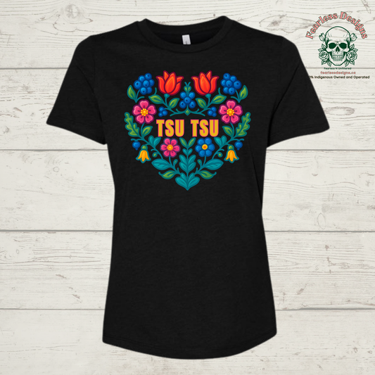 Flowered Tsu Tsu ladies tshirt