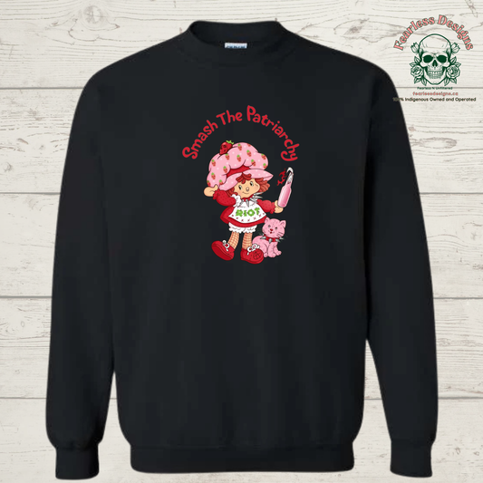 Strawberry Shortcake Smash the Patriarchy crewneck sweater