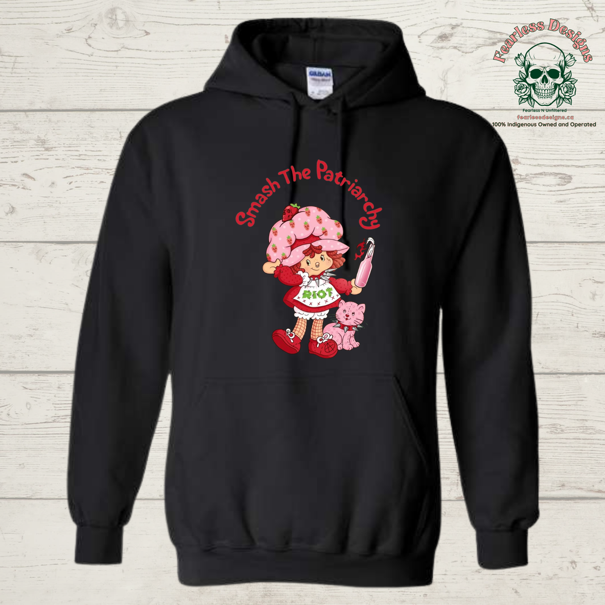 Strawberry Shortcake Smash the Patriarchy hoodie