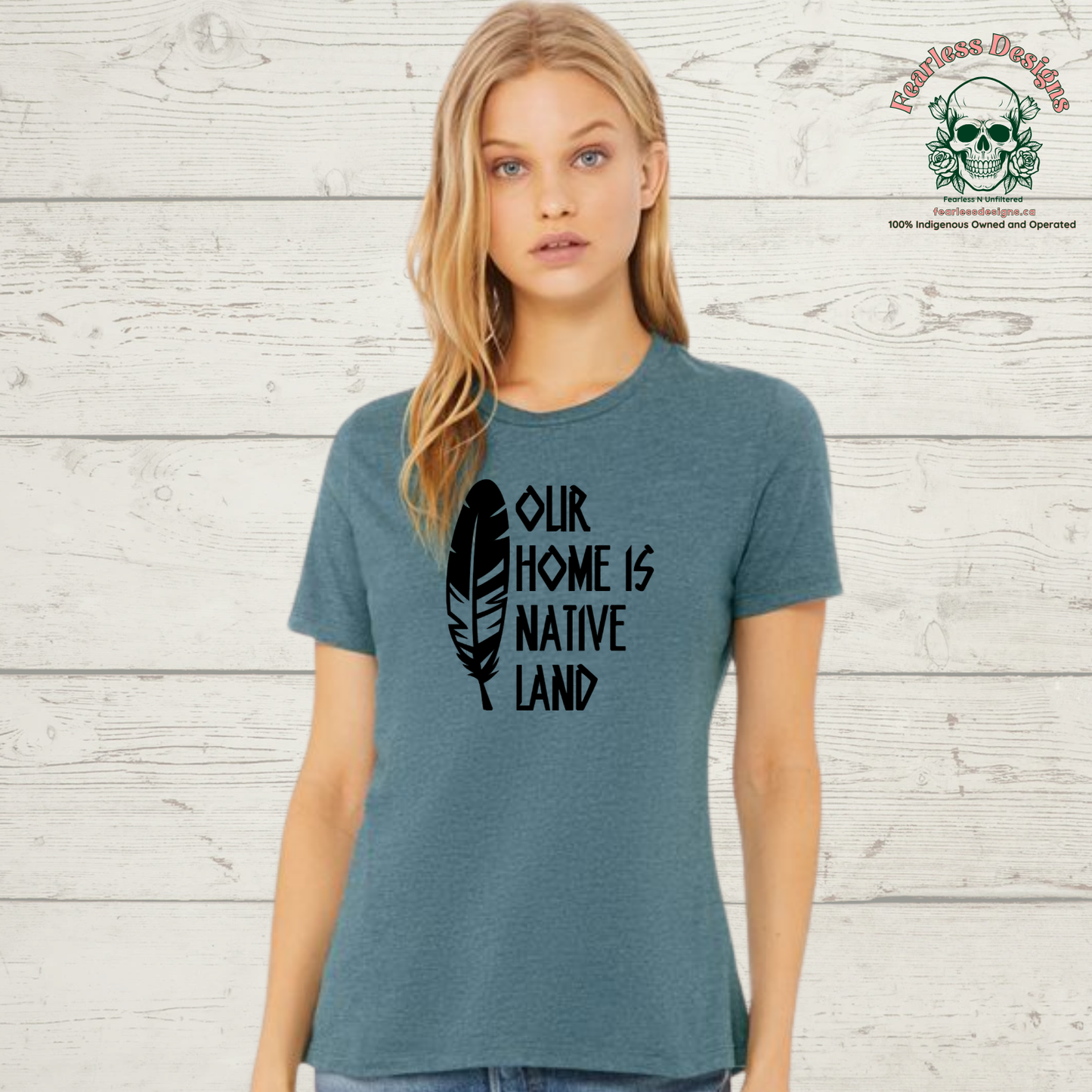 Our Home is Native Land T-Shirt ladies